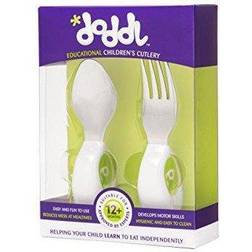 Doddl Spoon & Fork Set Lime Green