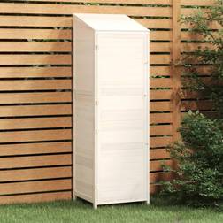 vidaXL Capanno Da Giardino Bianco 55x52x174,5 cm Legno Massello Abete (Superficie edificio )