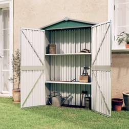 vidaXL Cobertizo Jardín Acero Galvanizado Verde 116x45x175 cm (Área de construcción )