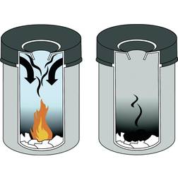 Durable Metal Waste Bin with Fire Extinguishing Lid