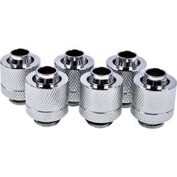 AlphaCool Eiszapfen 13/10mm Chrome Compression Fitting Six Pack