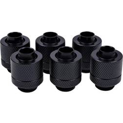 AlphaCool Eiszapfen Connector Series 13/10mm Compression Raccord 6 Noir