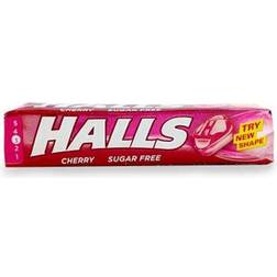 Halls Sugar Free Cherry Menthol Action Sweets 32g