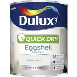 Dulux Quick Dry Eggshell Paint Wood Paint White 0.75L