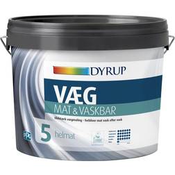 Dyrup væg 05 vaskbar 4,5ltr hvid/base10 2307-800-5 Vægmaling Hvid