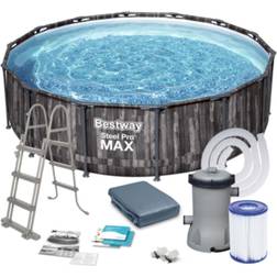 Bestway Steel Pro MAX Frame Prismatic Stone Pool 427x107cm m/pumpe,stige