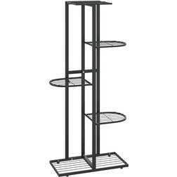 vidaXL 5-Kerroksinen Kukkateline 43 x 22 x 98 cm Valkoinen Metalli