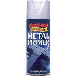 Plasti-Kote metal primer grå. Spraydåse Metalmaling Grå 0.4L