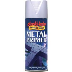 Plasti-Kote metal primer grå. Spraydåse Metalmaling Grå