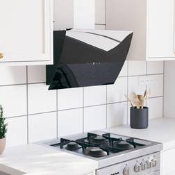 vidaXL væghængt emhætte 60 cm, Hvid, Sort
