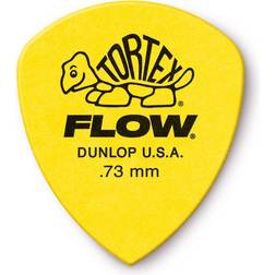 Dunlop Tortex Flow Guitar Picks, 0.73mm Gauge, Yellow, 12-Pack