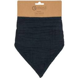 Green Cotton Muslin Bib, Midnight, Müsli