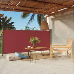 vidaXL Auvent Latéral Rétractable de Patio Ecran de Jardin 140x300 cm Rouge