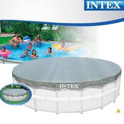 Intex 28040 Copripiscina Deluxe Frame Rotonda. 488 cm grigio chiaro