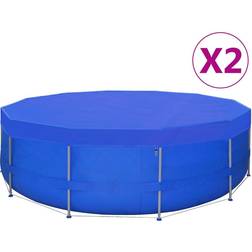 vidaXL Poolöverdrag 2 st PE runt 540 cm 90 g/m²