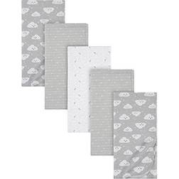 Gerber Baby Neutral Clouds Flannel Receiving Blankets 5-pack