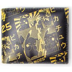 Pokémon Pikachu Manga Bi-Fold Wallet - Black/Yellow