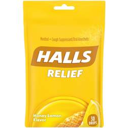 Halls Cough Drops Honey Lemon 30 Drops