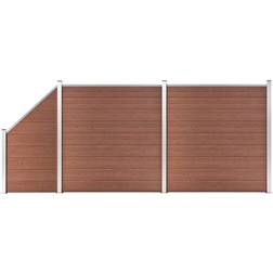 vidaXL Aitasarja 2 Neliöpaneelia 446 x 186 cm Ruskea