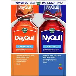 Vicks DayQuil NyQuil Cherry Cold, Flu Congestion Medicine