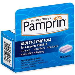 Pamprin Maximum Strength 40-Count Multi-Symptom Relief Caplets