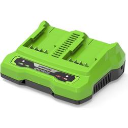 Greenworks Cargador Doble Ranura 24 V 4 A