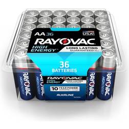 Rayovac High Energy Premium Alkaline Battery, AA, 36/Pack