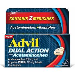 Advil Dual Action Coated Caplets Acetaminophen + Ibuprofen, 72 False