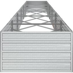 vidaXL Arriate De Acero Galvanizado Plateado 600x80x45 cm