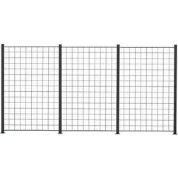 Hortus 3 Panel anthracite grey trellis includin