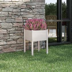 vidaXL plantekasse 50x50x70 fyrretræ hvid Plantekasse