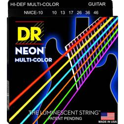 DR Strings DR Strings NMCE-10 Hi-Def neon multi-color el-gitarrsträngar, 010-046