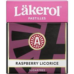 Läkerol Raspberry Licorice, sukkerfri, 25