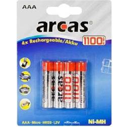 Arcas LR03/AAA Uppladdningsbara batterier 1100 mAh