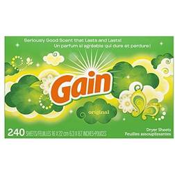 Gain Dryer Sheets Laundry Fabric Softener, Original Scent, 240 Count