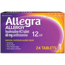 Allegra 24-Count 60 Mg.12 Hour Allergy Relief