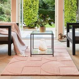 Origin Penny Geometric Wool Rugs Blush Pink