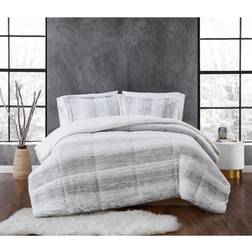 Christian Siriano Snow Leopard Bedspread Gray (228.6x228.6)