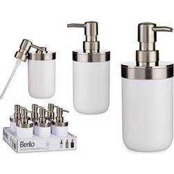 Berilo Zeeppompje Dispenser 17 cm Wit Zilver 350 ml