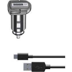 Cellular USB CAR CHARGER KIT 10W USB-C BLACK