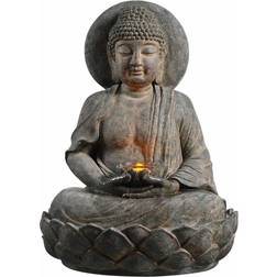 Teamson Home Buddha Zen Fountain with LED Light