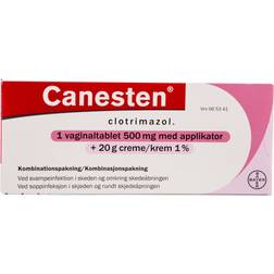 Canesten Vaginaltabletter 500mg + 10mg/g 15g Kräm