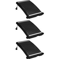 vidaXL Paneles calefactores solares curvados piscina 3 uds 72,5x46 cm