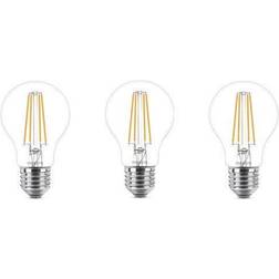 Philips LED-glödlampa LEDClassic 7W/827 (60W) clear 3-pack E27