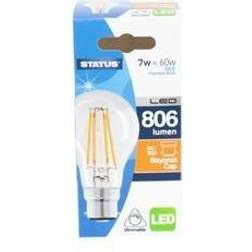 Status 7W BC GLS LED Filament Bulb Dimmable