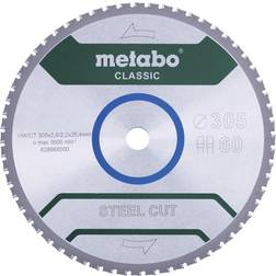 Metabo STEEL CUT CLASSIC 628668000 Rundsavblad 305 x 25.4 x 2.2 mm Antal tænder (per tomme) 60 1 stk