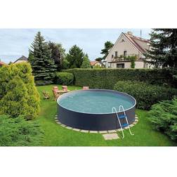 Mountfield Poolpaket Azuro 3,6x1,2m Graphit Vit med skimmer, filter och