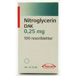 Nitroglycerin "DAK" 0,25 mg 100 Resoribletter, sublinguale Gel