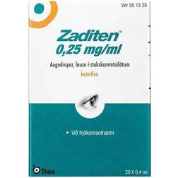 Zaditen øjendråber 0,25 mg/ml enkeltdosisbeholder