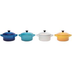 Le Creuset Riviera mini grytor, 4-pack med lock